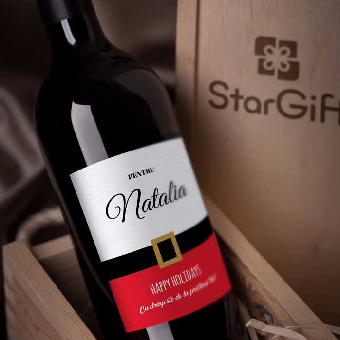 Vin personnalisé - Joyeuses fêtes