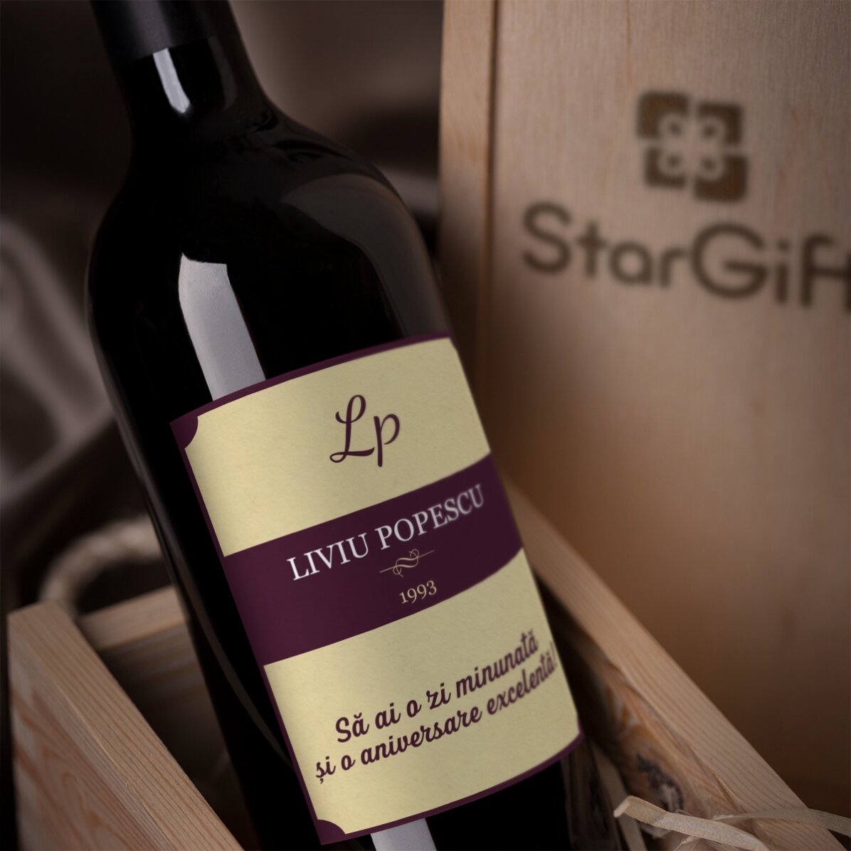 Vin personnalisé - Anniversaire vintage