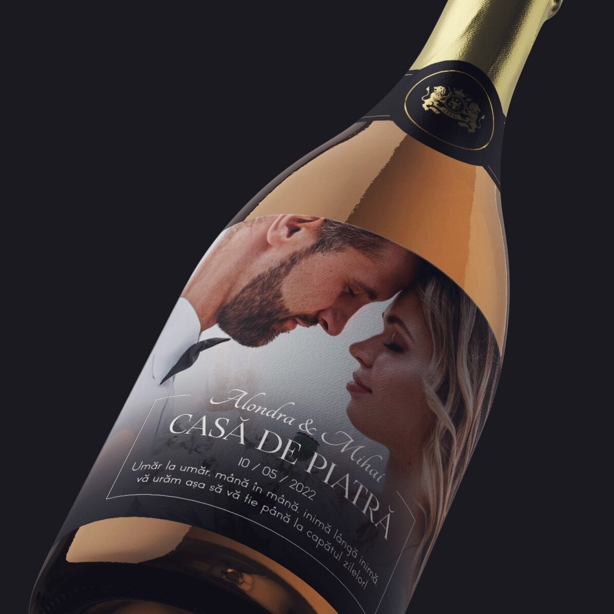 Vin mousseux personnalisé avec un message et une photo - Nouveautés