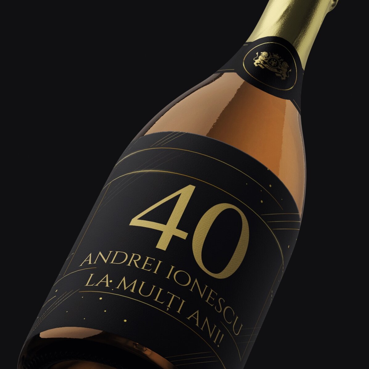 Vin mousseux personnalisé avec un message - Un cadeau pour toi