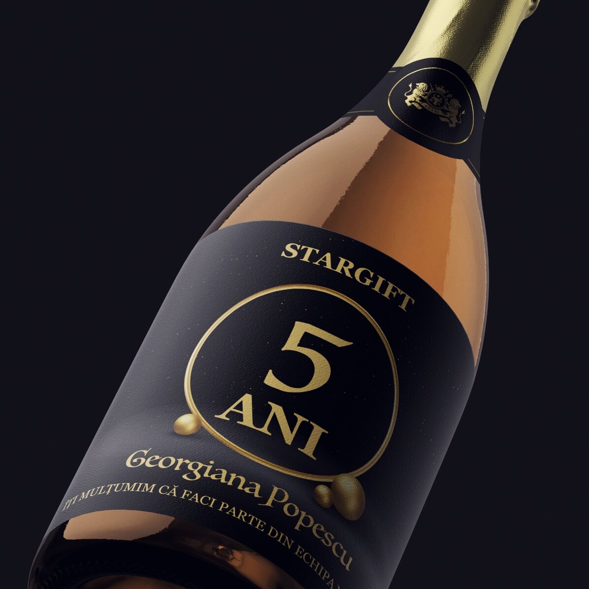 Vin mousseux personnalisé avec un message - Anniversaire de l