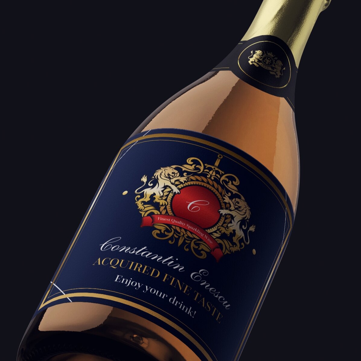 Vin mousseux personnalisé avec un texte - Heraldry