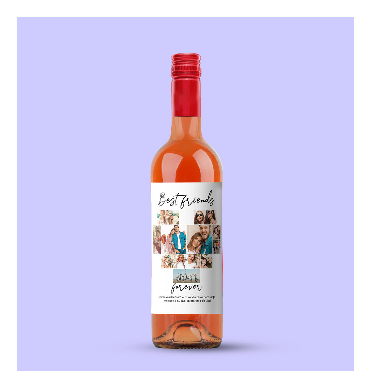 Vins personnalisés avec des photos et du texte
